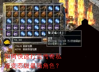 如何快速打造传奇私服变态版最强角色? 如何快速打造传奇私服变态版最强角色?