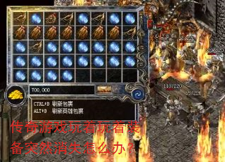 ������Ϸ��������װ��ͻȻ��ʧ��ô�죿